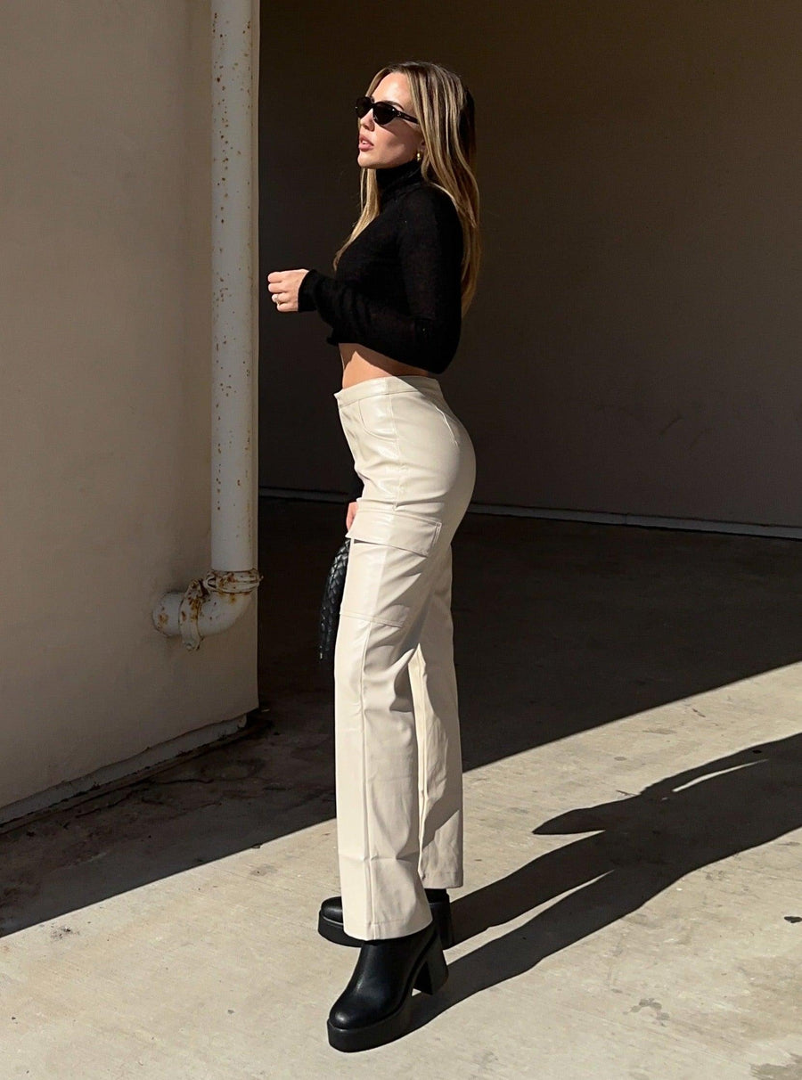 Quiet Riot Leather Cargo Pants - FINAL SALE - SHOPLUNAB