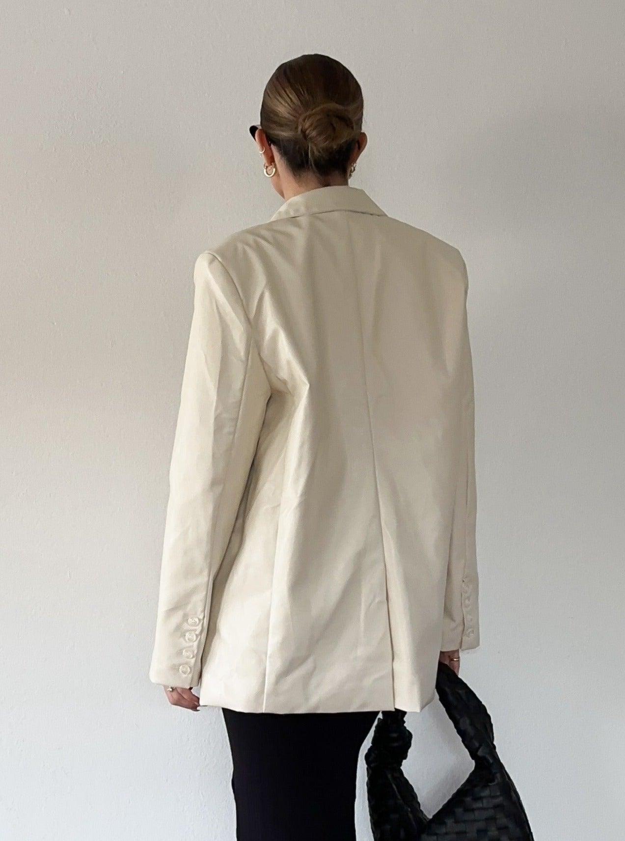 Film Collection Leather Blazer - SHOPLUNAB