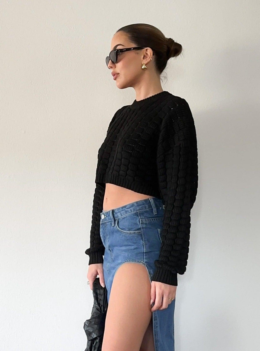 Karma Crop Sweater - SHOPLUNAB
