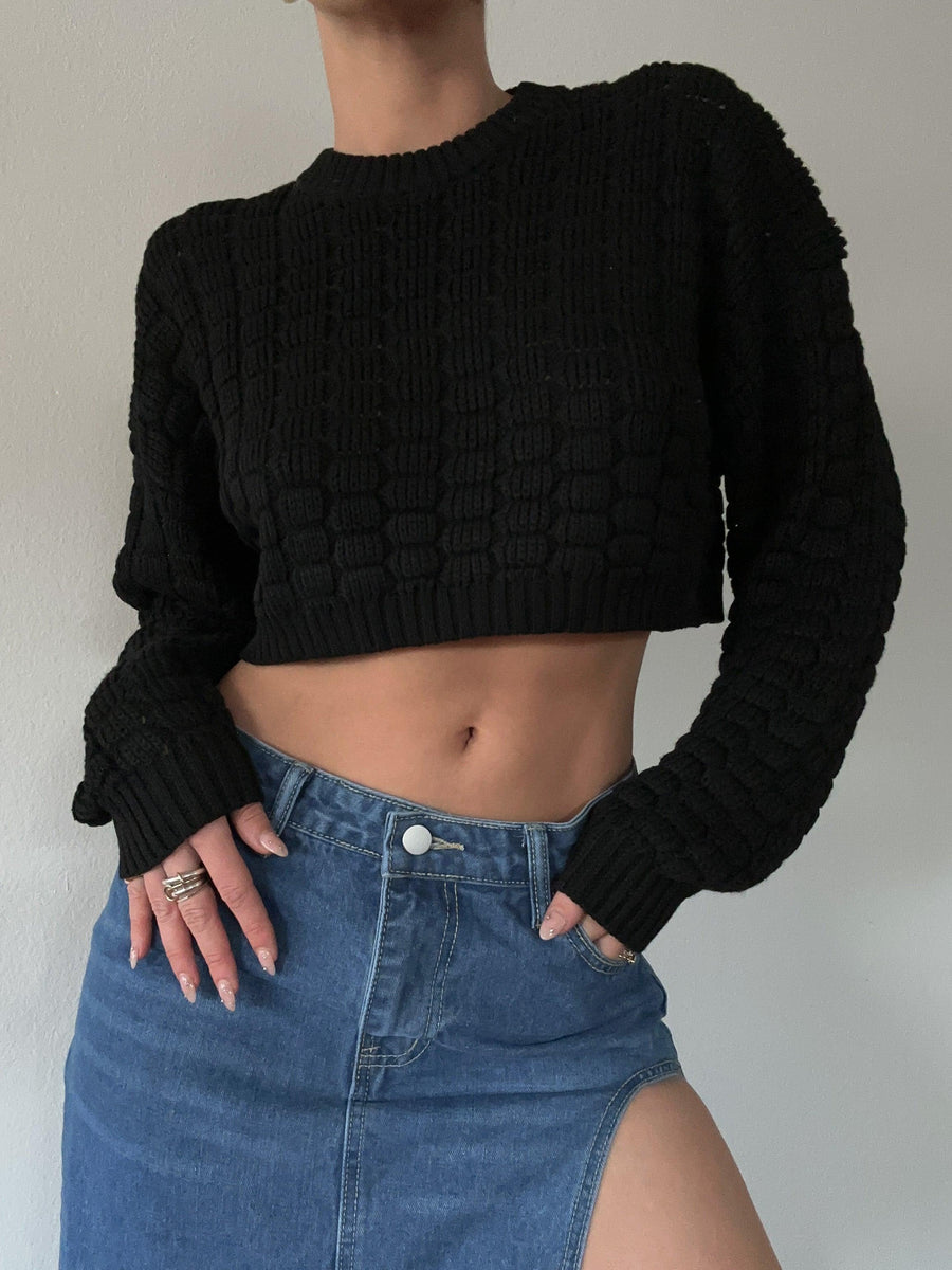 Karma Crop Sweater - SHOPLUNAB