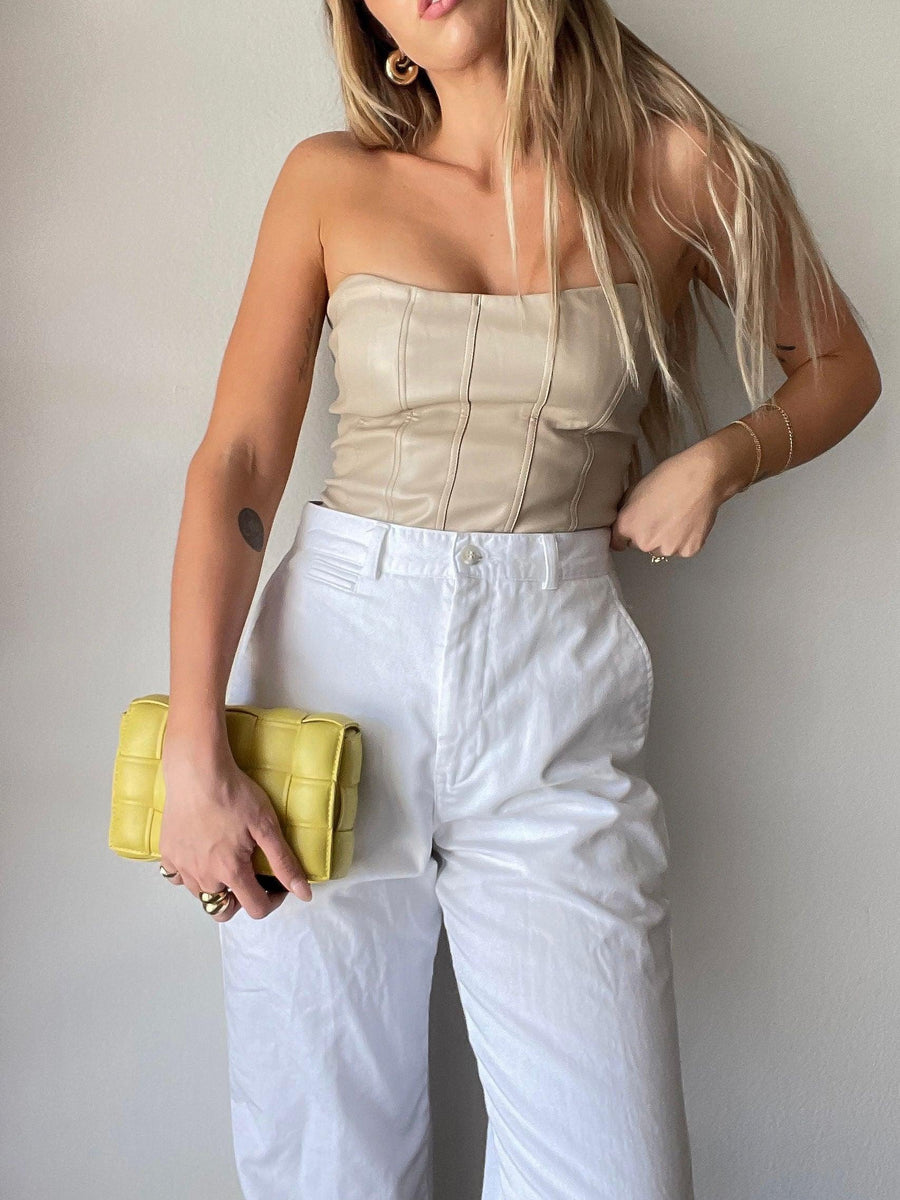 Feelin' Myself Leather Bustier - FINAL SALE - SHOPLUNAB
