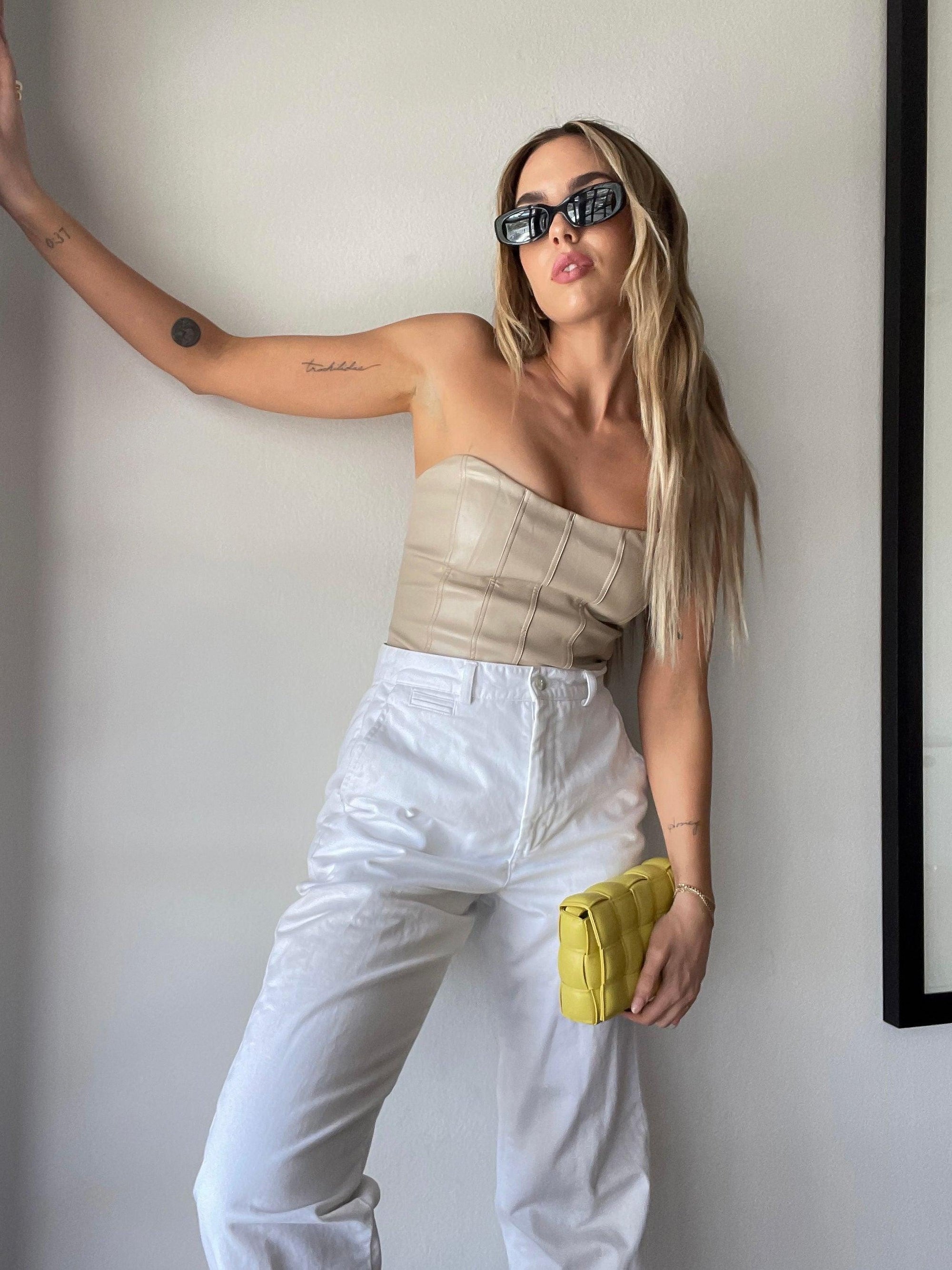 Feelin' Myself Leather Bustier - FINAL SALE - SHOPLUNAB