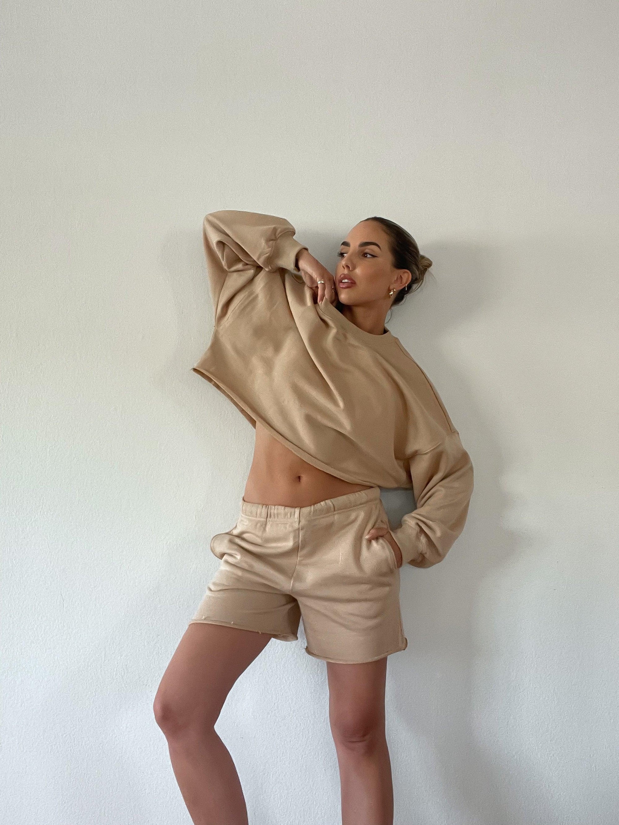 Caramel Delight Crop Sweater - FINAL SALE - SHOPLUNAB