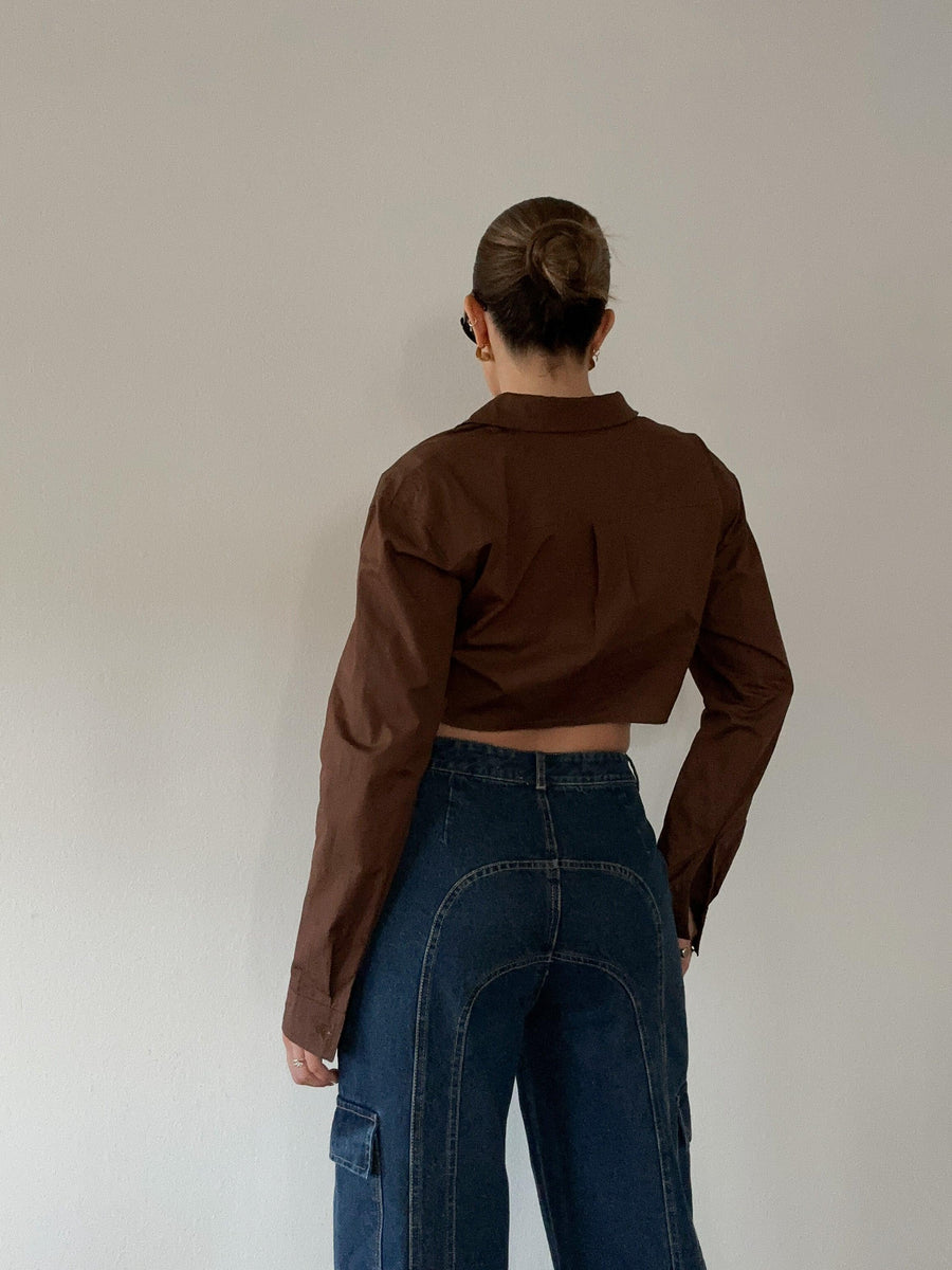 Offset Crop Shirt - SHOPLUNAB