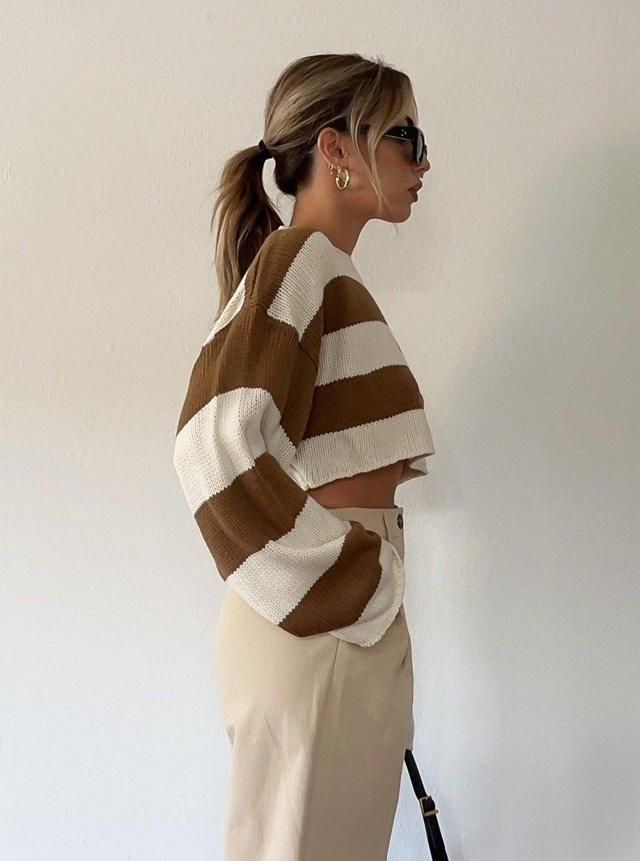 Varsity Cool Crop Sweater - SHOPLUNAB