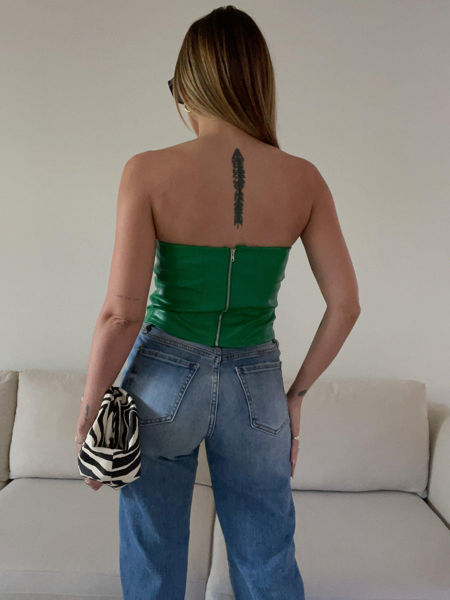 Speechless Leather Bustier - FINAL SALE - SHOPLUNAB