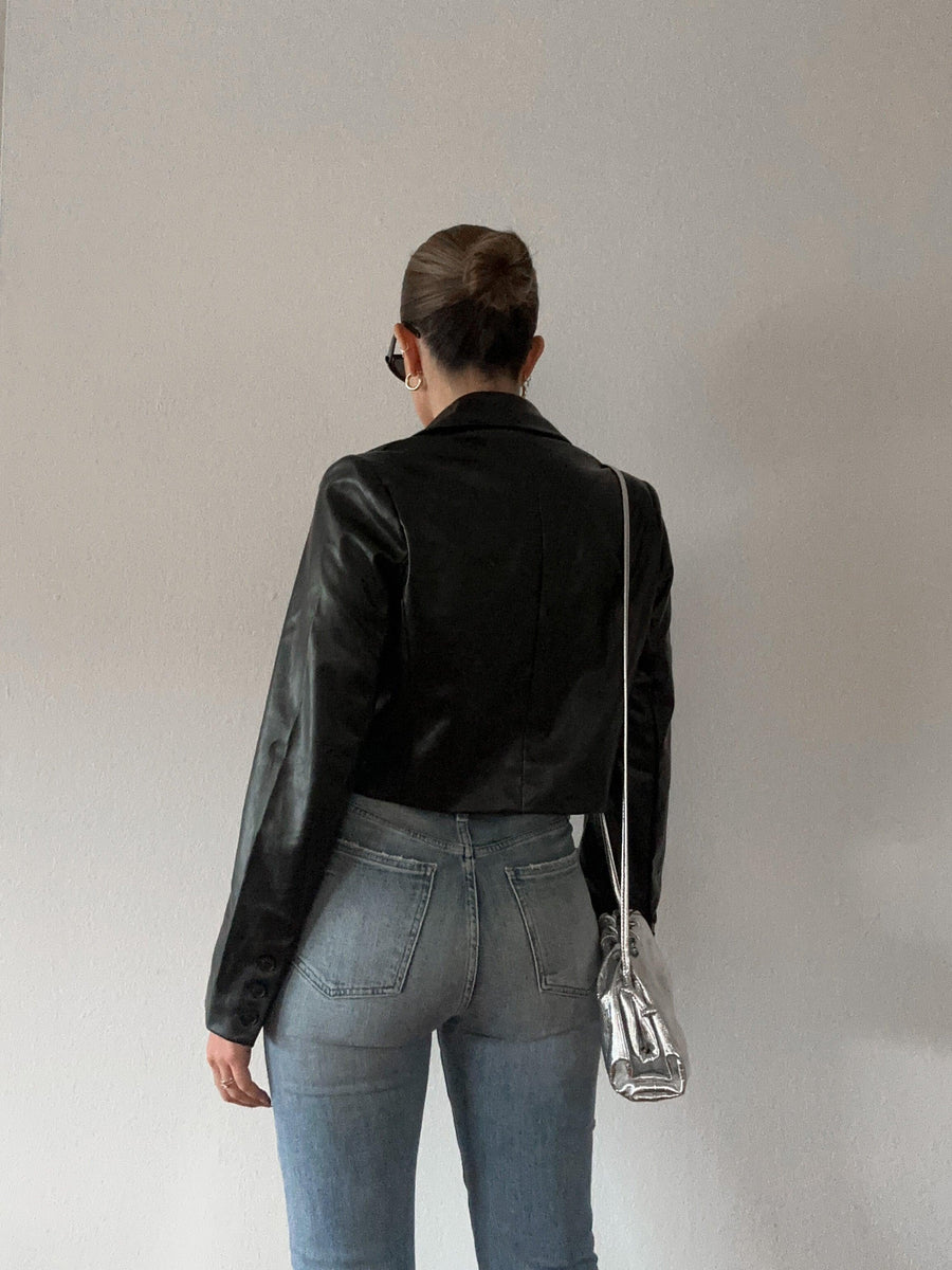 Holy Ghost Leather Blazer - SHOPLUNAB