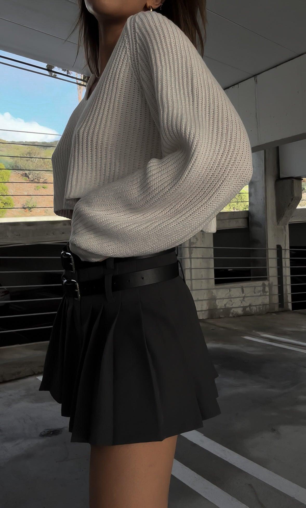 White Lies Crop Sweater - SHOPLUNAB
