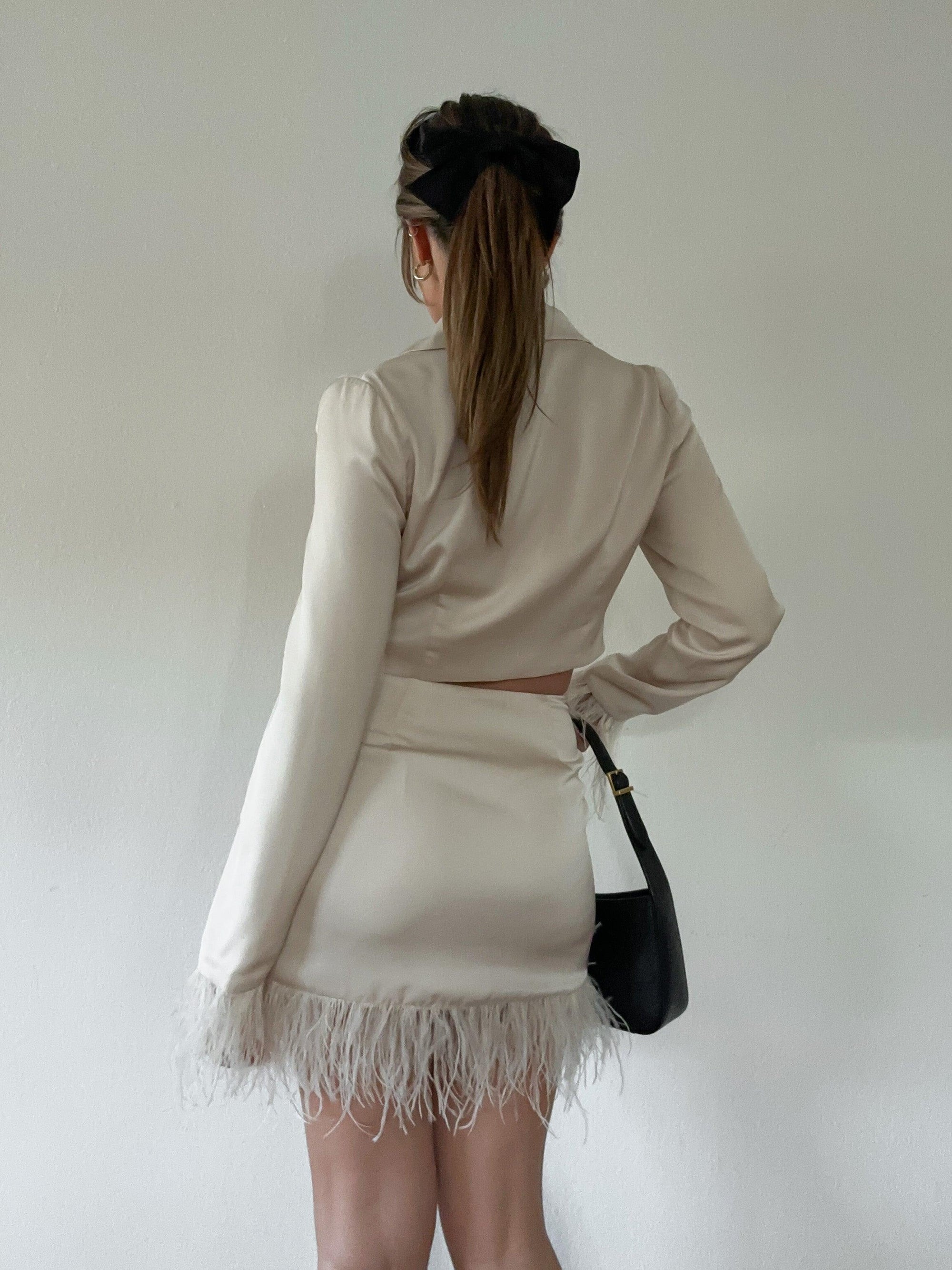 Paris Awaits Crop Shirt - SHOPLUNAB