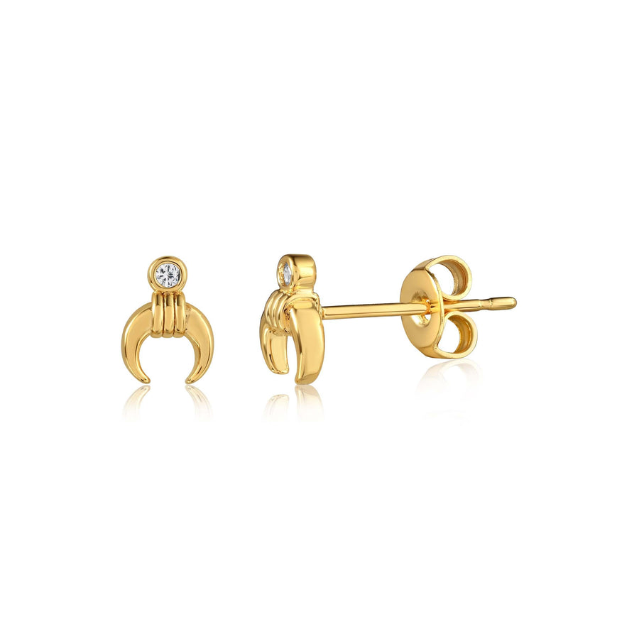 Mini Crescent Moon Stud Earring by Viviana D'Ontañón - SHOPLUNAB