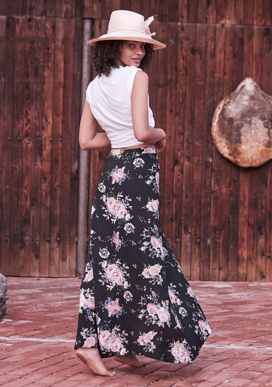 Wild Rose Maxi Wrap Skirt by Auguste The Label - FINAL SALE - SHOPLUNAB
