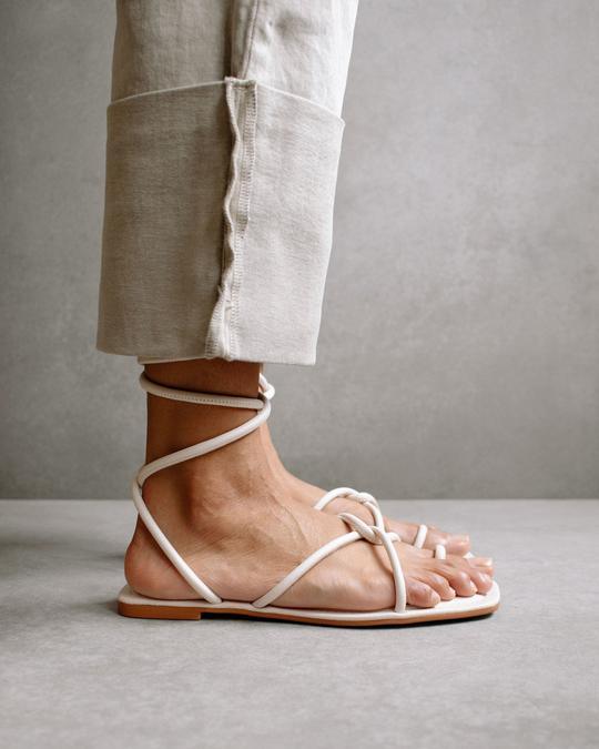 Lace It Up Flat Sandal by Alohas - FINAL SALE - SHOPLUNAB